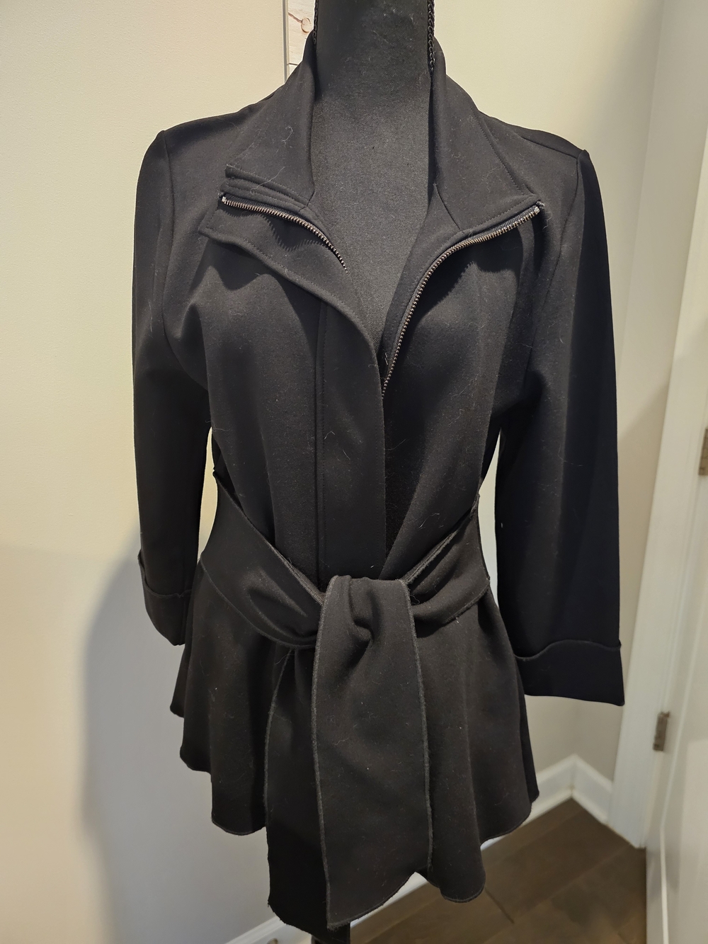 Luii Black Tie-Waist Blazer Jacket